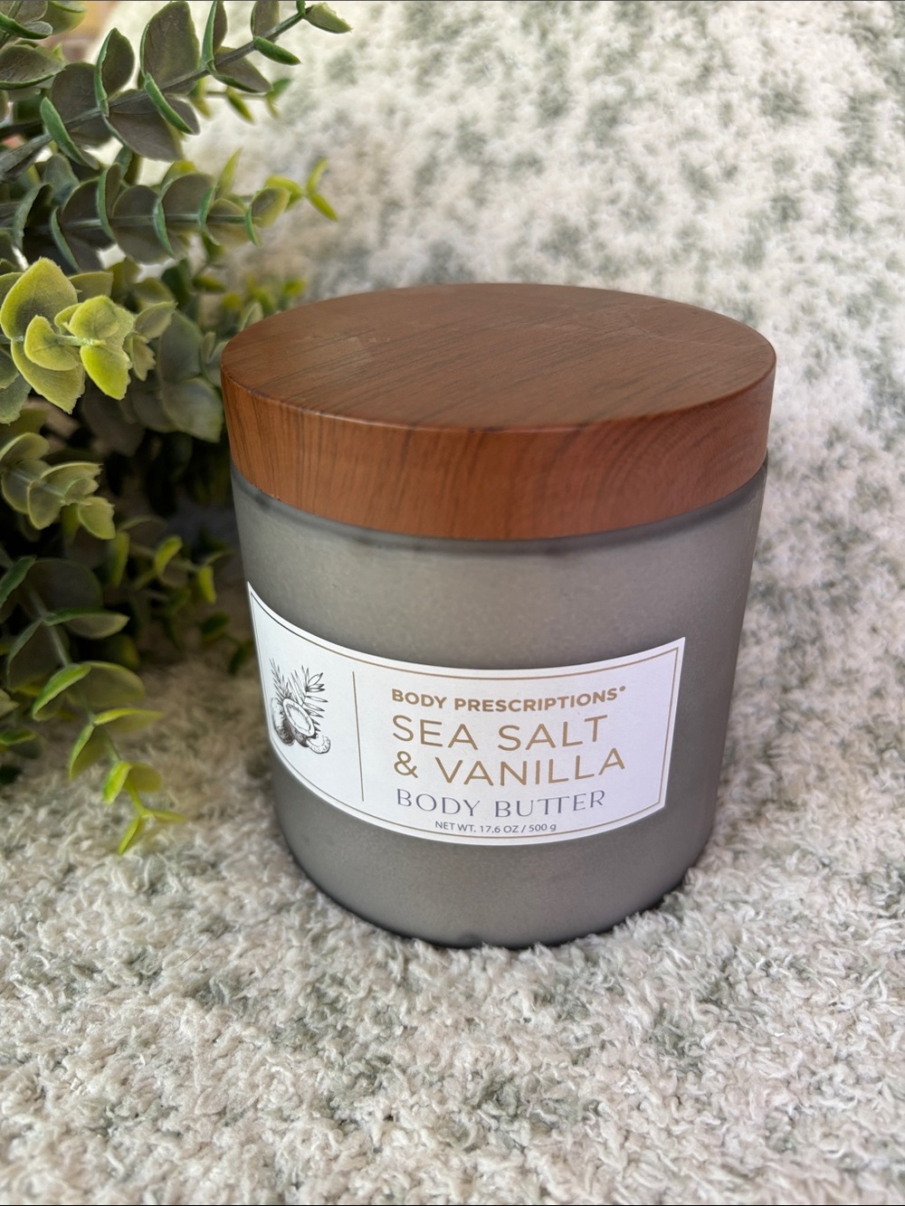 Body Prescriptions Scented Sea Salt & Vanilla Body Butter NWT 17.6oz